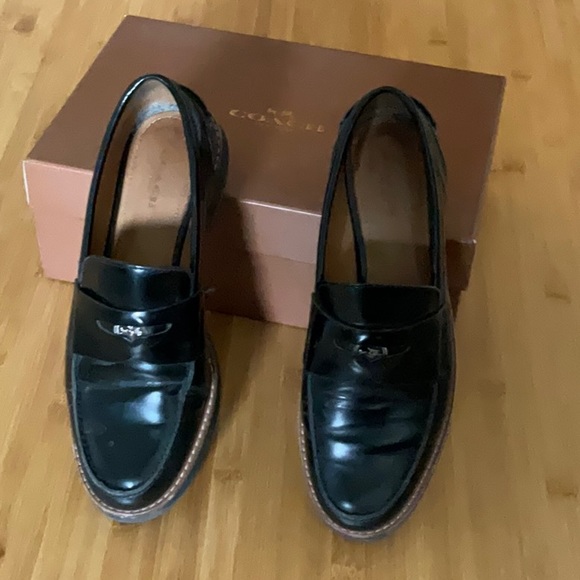 Coach Indie Box Calf Black Loafers - Picture 4 of 5